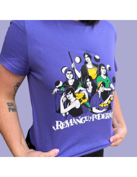 CAMISETA REMANGU Y PODERÍO MORADA