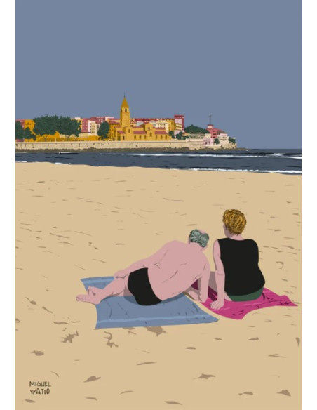 LÁMINA PAREJA PLAYA