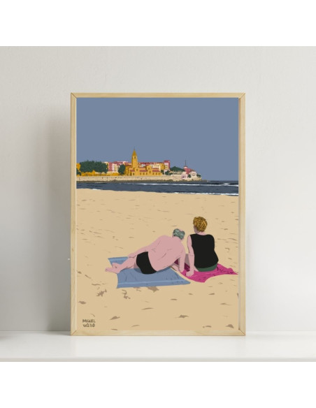 LÁMINA PAREJA PLAYA