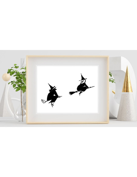 LÁMINA BRUJA Y BRUJO