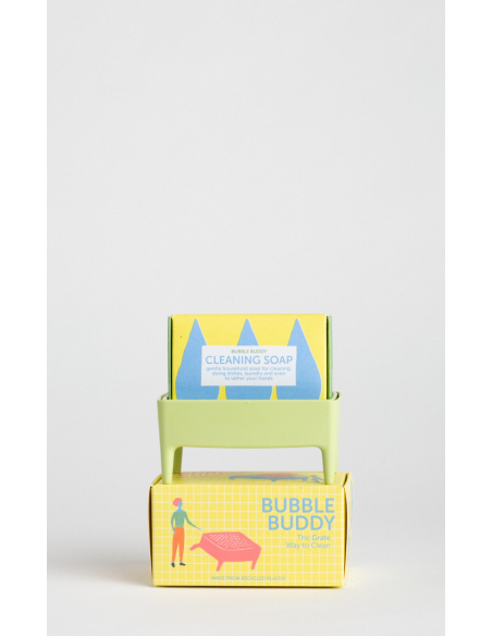 Jabonera de plástico reciclado pistacho