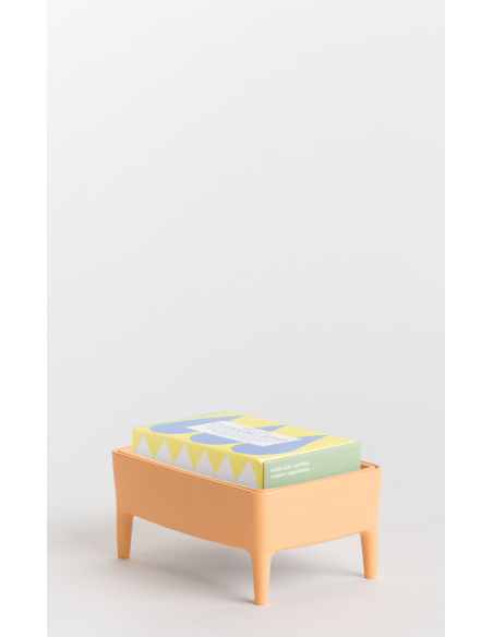 Jabonera de plástico reciclado salmón