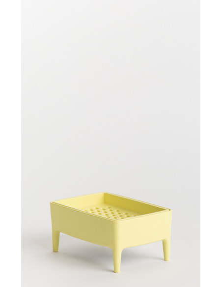 Jabonera de plástico reciclado amarilla