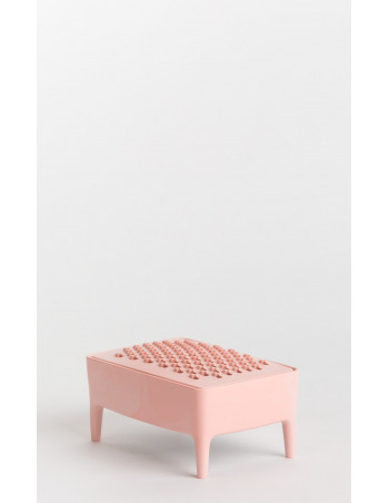 Jabonera de plástico reciclado rosa 2