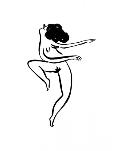 LÁMINA MUJER FELIZ BAILANDO