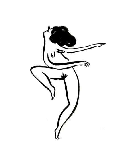 LÁMINA MUJER FELIZ BAILANDO