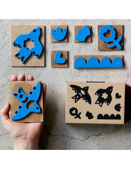 KIT ESTAMPACIÓN TEXTIL FOLK