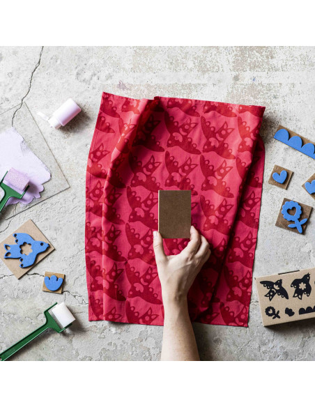 KIT ESTAMPACIÓN TEXTIL FOLK