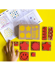 KIT ESTAMPACIÓN TEXTIL GOOD VIBES 2