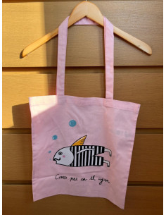 TOTE BAG COMO PEZ EN EL AGUA ROSA 2