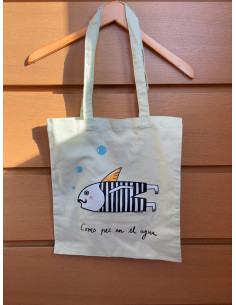 TOTE BAG COMO PEZ EN EL AGUA VERDE 2