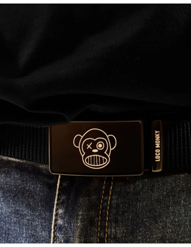CINTURÓN LOCO MONKY NEGRO