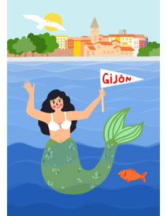 POSTAL SIRENA GIJÓN 2
