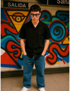 CAMISA PURO LOCO NEGRA