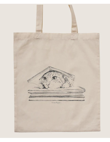 TOTE GATO DEBAJO DE LIBROS