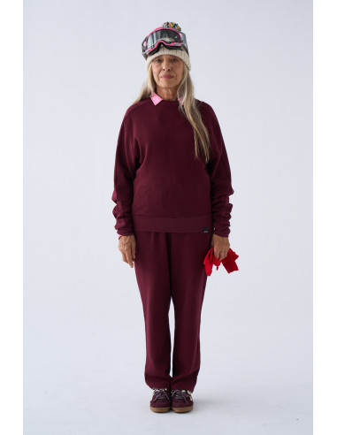 SUDADERA UNISEX GRANATE