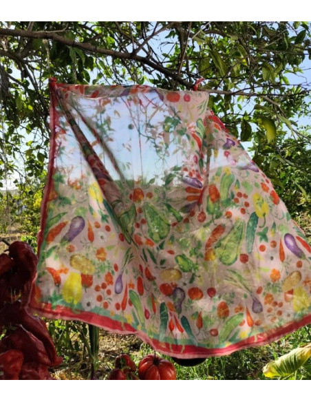 PAÑUELO MEDIANO HUERTA ROSA