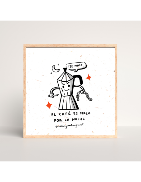ILUSTRACIÓN EL CAFÉ ES MALO POR LA NOCHE