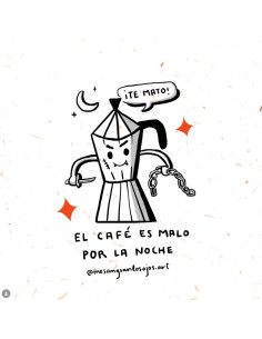 ILUSTRACIÓN EL CAFÉ ES MALO POR LA NOCHE 2