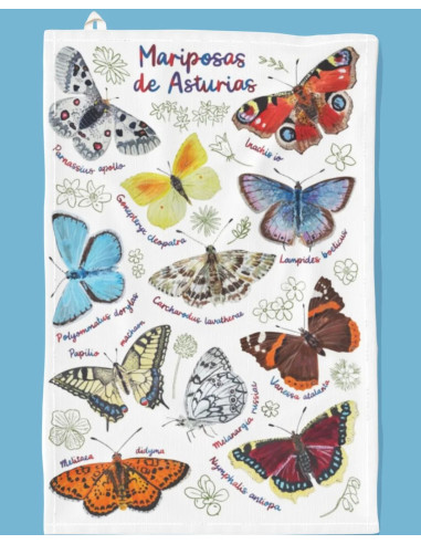 PAÑO COCINA MARIPOSAS DE ASTURIAS
