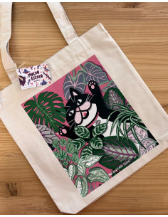 TOTE GATO CON PLANTAS