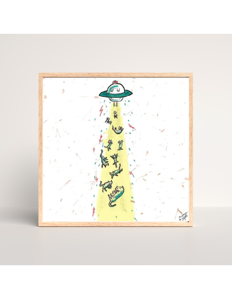 ILUSTRACIÓN GATOS OVNIS