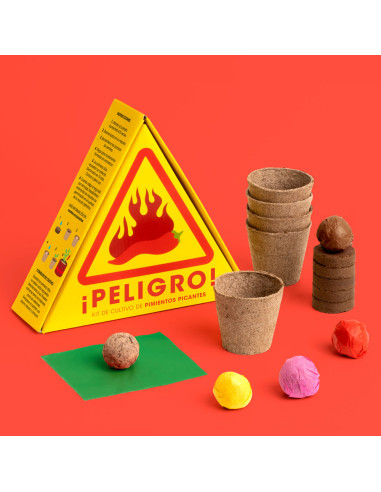 ¡Peligro! — Kit de cultivo de pimientos picantes