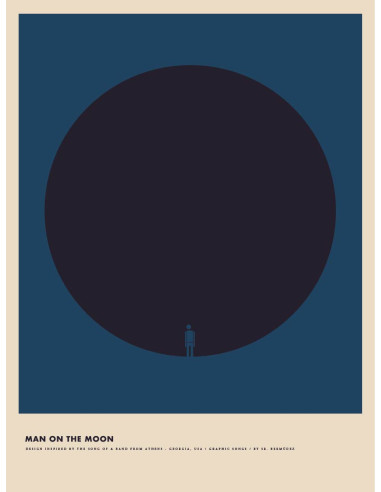 LÁMINA MAN ON THE MOON