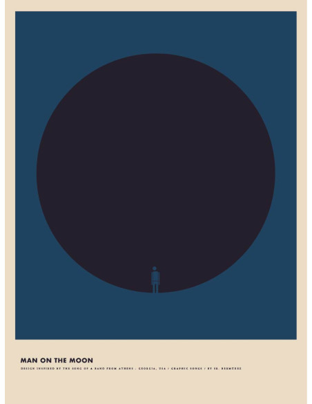 LÁMINA MAN ON THE MOON